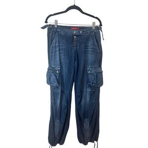 Miss Sixty Dublin Cargo Jeans Y2K Vintage Sz 29 Blue Baggy - EXCELLENT!